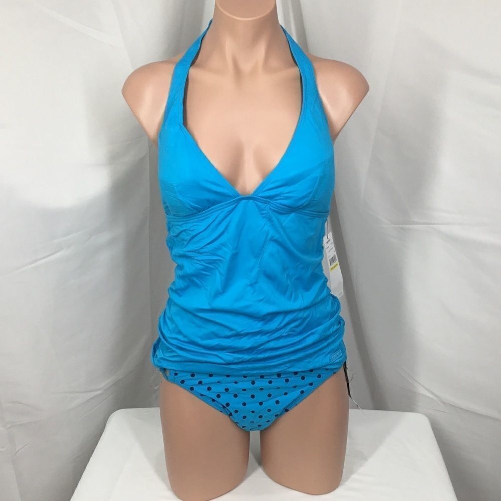 Dkny Halter Tankini Side Ring Bikini(E)